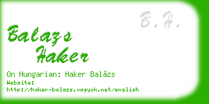 balazs haker business card
